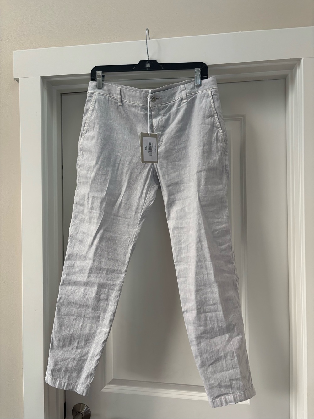 NWT 120% LINO light gray pants. Paid $350 new.